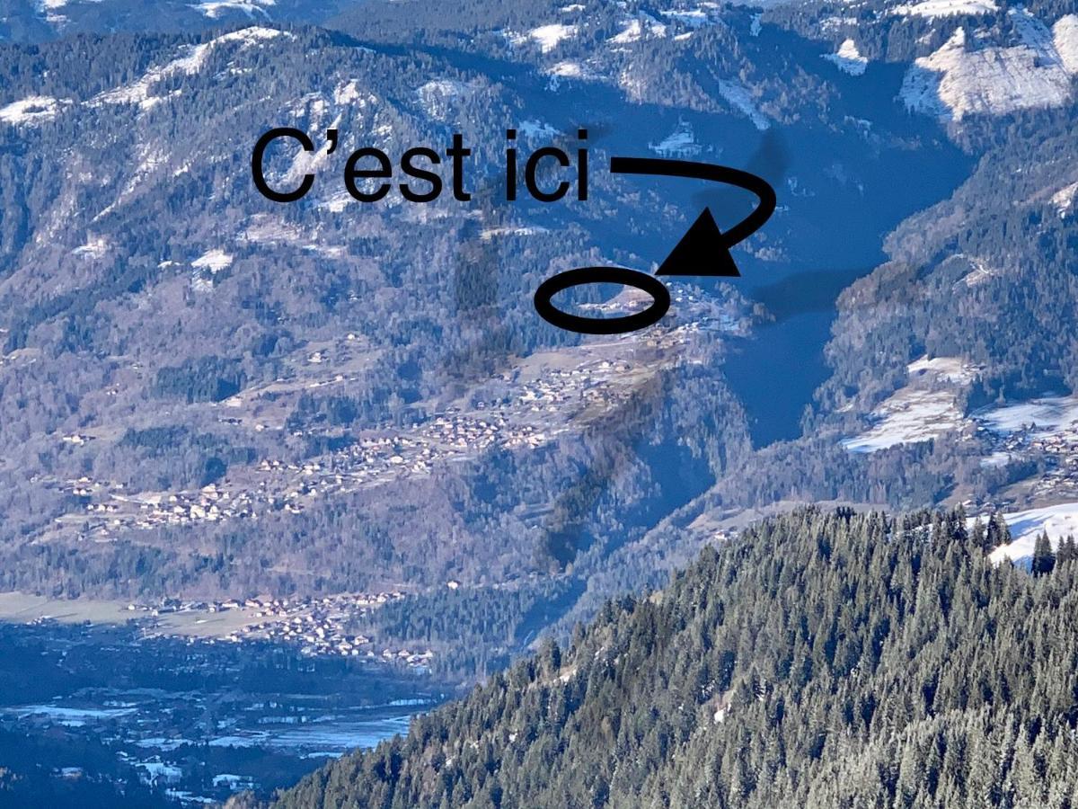 Les Rottes, Bas Ferme Proche Morillon Samoens Avec Spa Verchaix Exterior foto