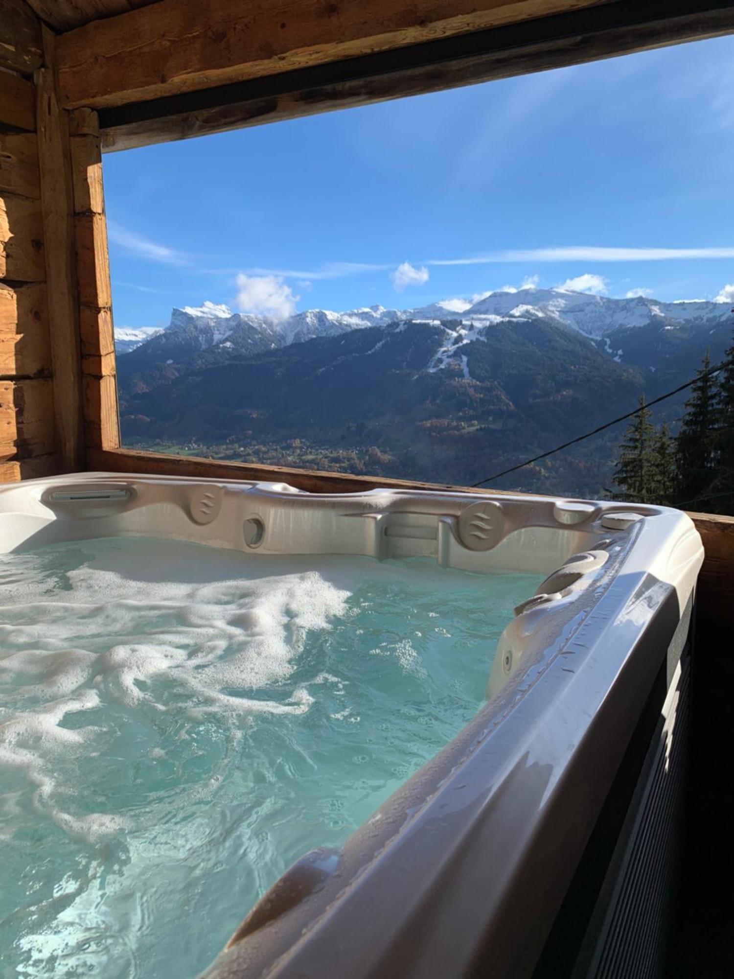 Les Rottes, Bas Ferme Proche Morillon Samoens Avec Spa Verchaix Exterior foto